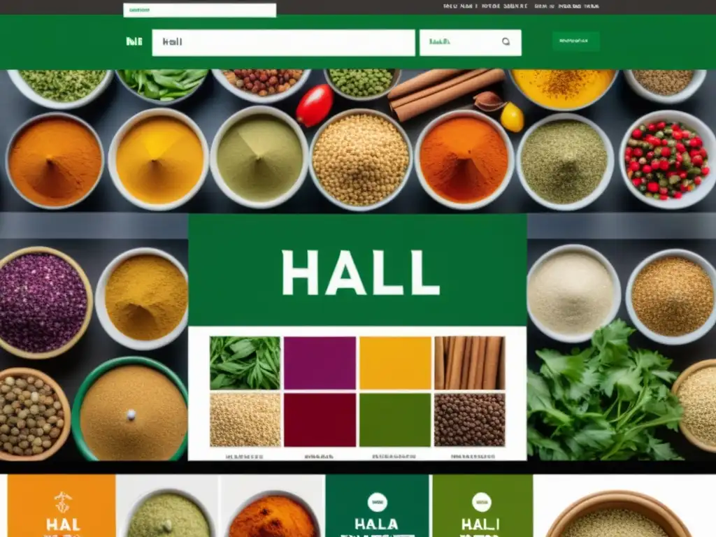 Mercado online global de comida Halal con productos variados de todo el mundo