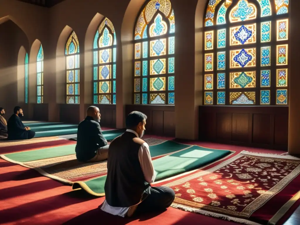 Un momento especial de oración y reflexión en una mezquita, celebrando la significancia del Día de Ashura