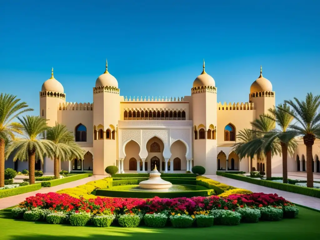 Palacio de los emires en los Emiratos Árabes: majestuosidad y opulencia en un oasis desierto