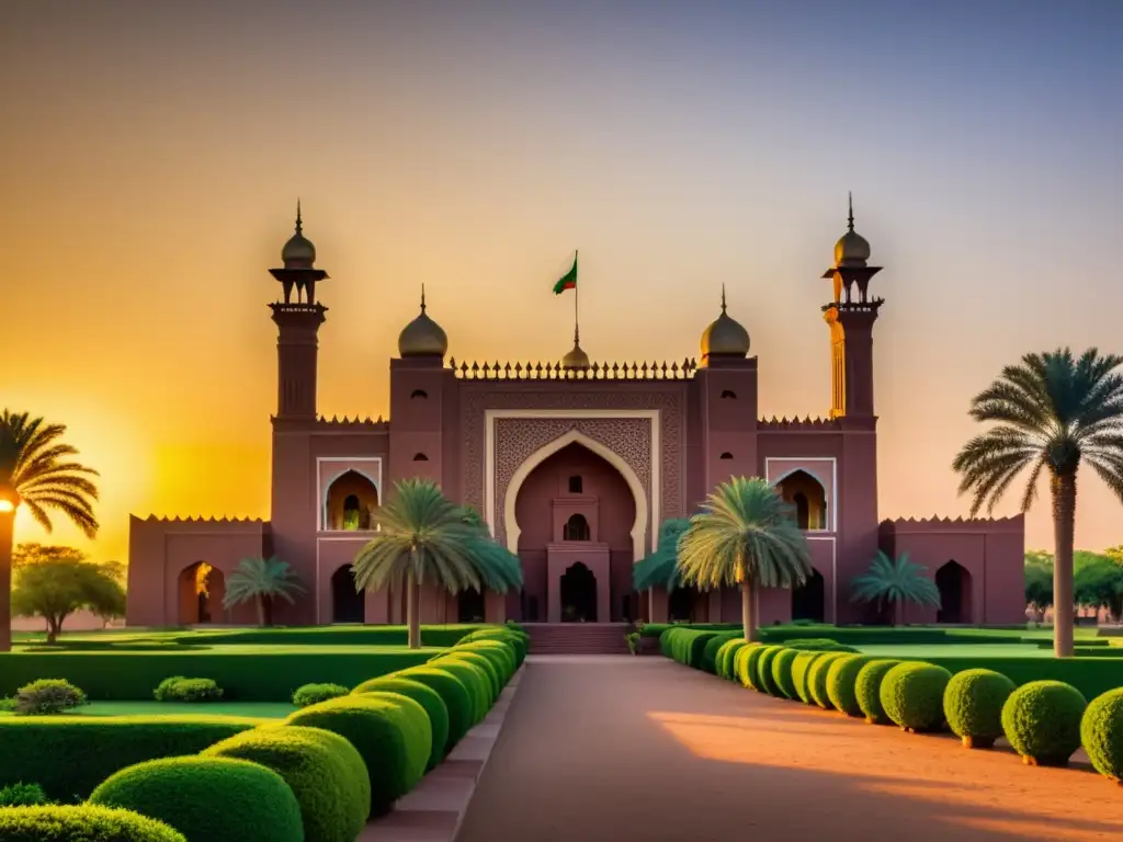 Palacio del Sultán en Khartoum: majestuosidad islámica en un atardecer sahariano