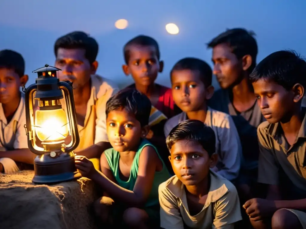 Refugiados Rohingya: Resiliencia al atardecer Refugiados Rohingya se reúnen en campamento improvisado al atardecer, mostrando lucha y esperanza en medio de la tragedia