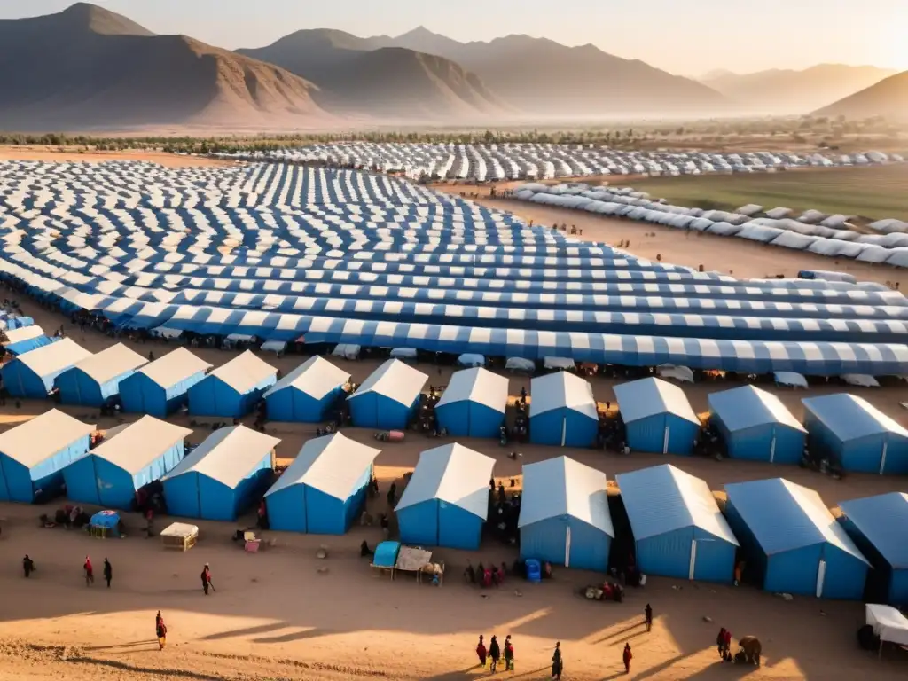 Refugiados sirios en campamento con duras condiciones, pero con comunidad fuerte y resiliente