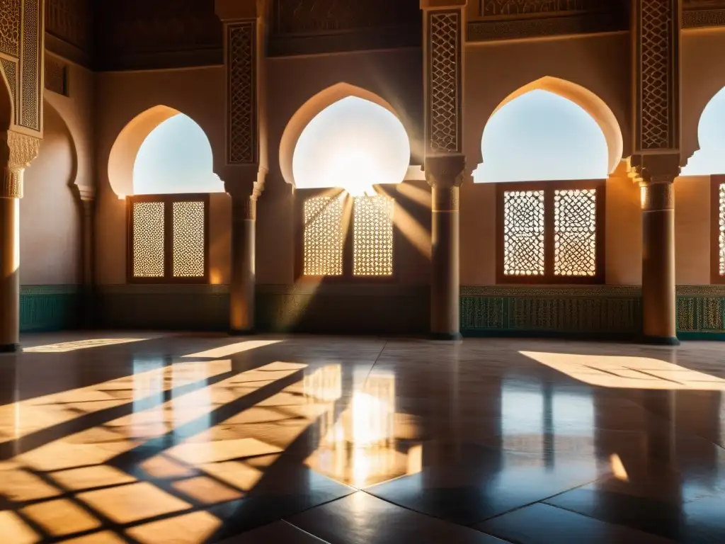 Renacimiento islámico en África: Imagen de una mezquita histórica con detalles arquitectónicos impresionantes y patrones geométricos hermosos