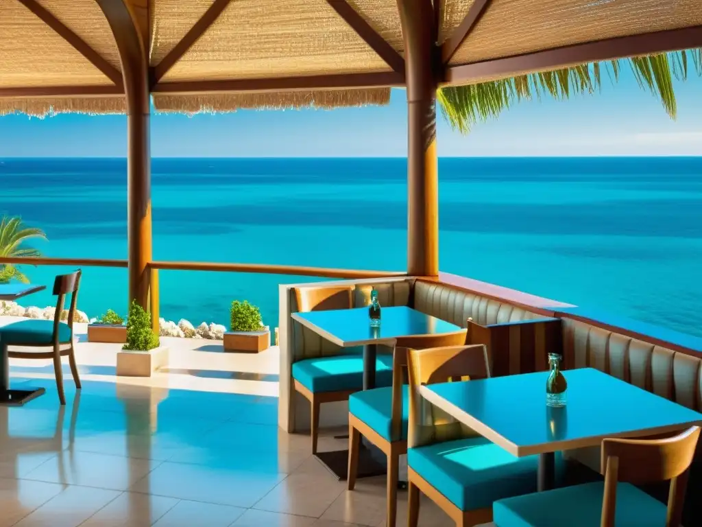Experiencia culinaria de lujo junto al mar en Antalya, Turquía Un restaurante junto al mar en Antalya, Turquía, con una atmósfera de lujo y tranquilidad