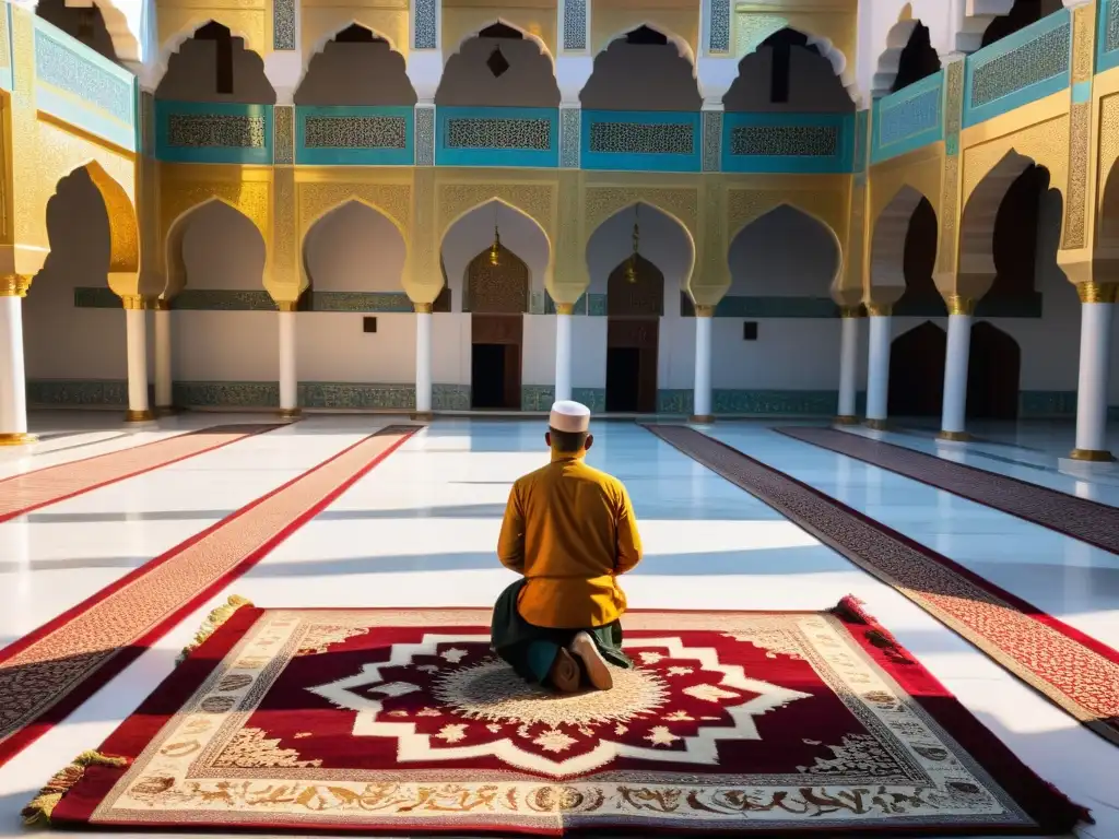 Un sermón apasionado llena el patio de una bulliciosa mezquita durante el viernes, donde la atmósfera rebosa Arte de la palabra en discurso religioso islámico