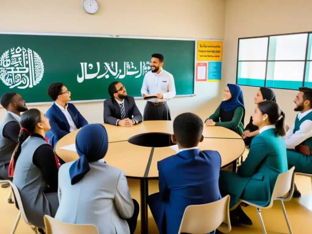 Vibrante discusión en aula multicultural sobre enseñanza de la filosofía islámica