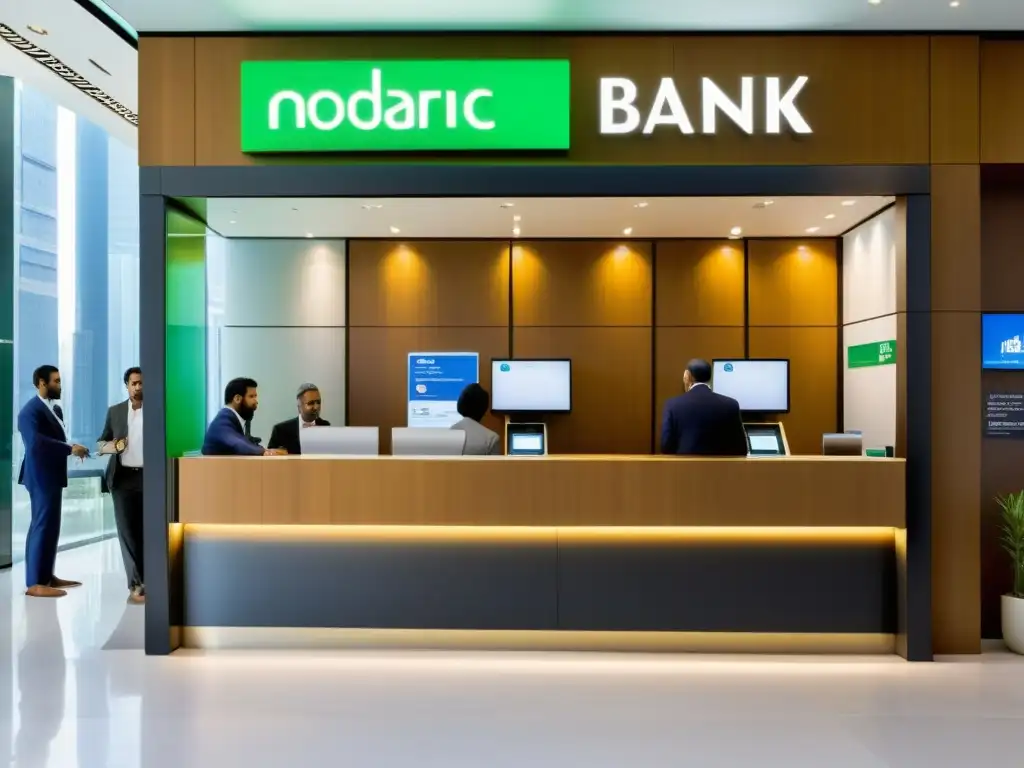 Banca Islámica Moderna: Vida Urbana y Diversidad Vibrante escena bancaria islámica en entorno diverso y dinámico