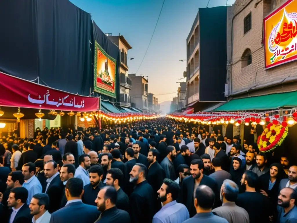 Vibrante Festividad Ashura Islam chiíta en las calles de Irán, con rituales y expresiones devotas