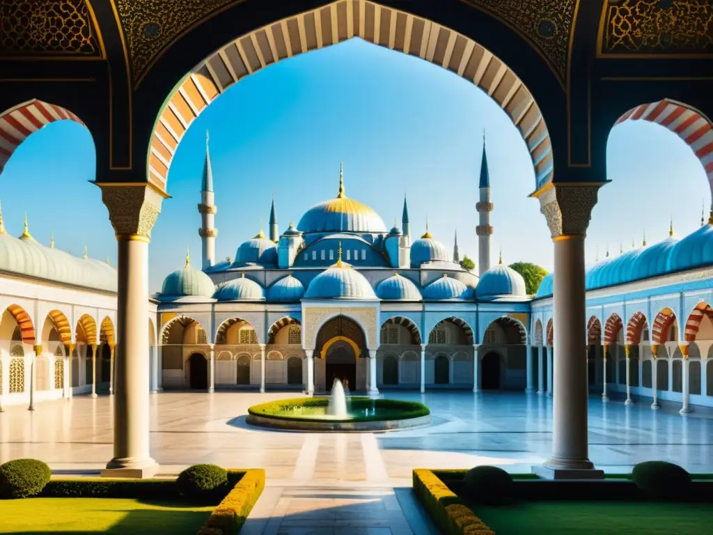 Vibrante imagen del Palacio de Topkapi en Estambul, capturando su opulencia y significado histórico en el siglo XVI