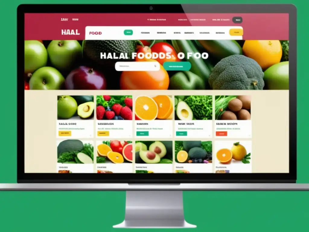 Vibrante mercado Halal ecommerce alimentos con tendencias de compra inclusivas