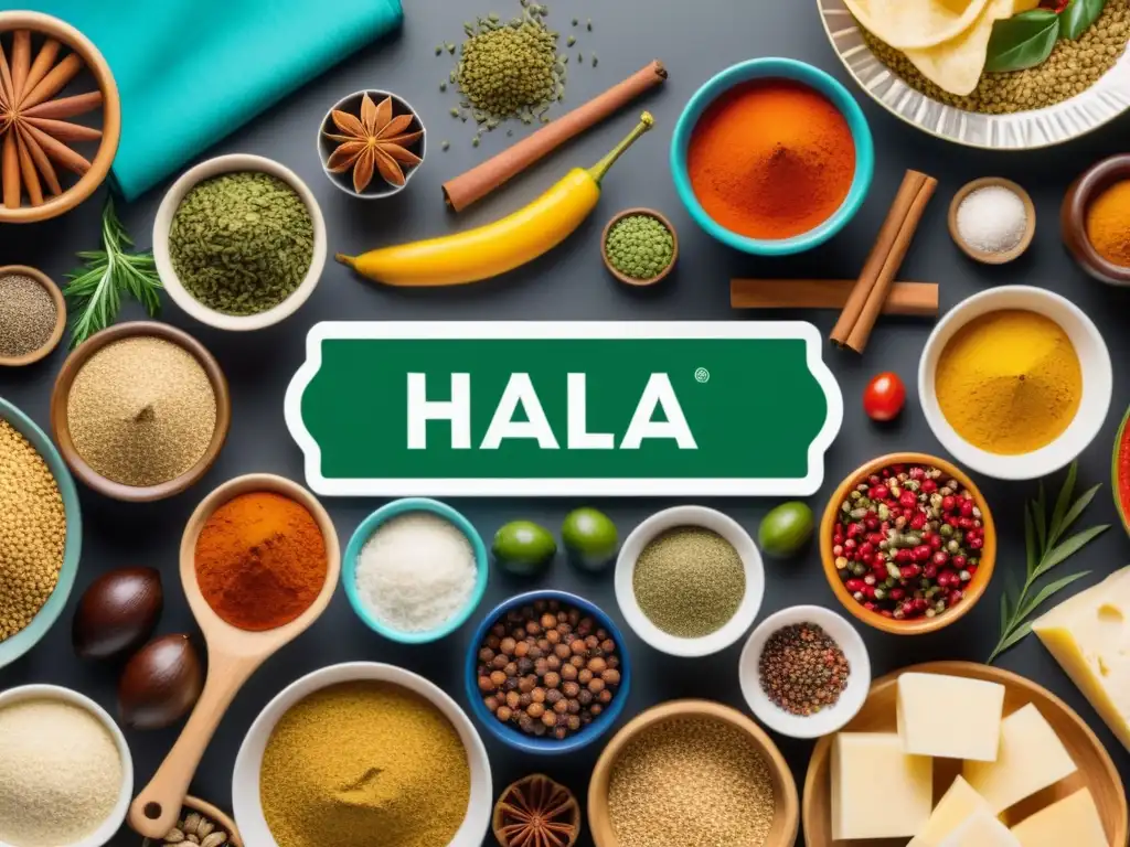 Un vibrante mercado online global de comida Halal, con una amplia variedad de productos y una interfaz digital multilingüe