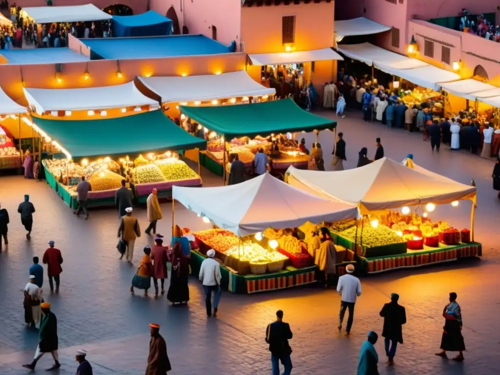 Un vibrante mercado en Marrakech, Marruecos