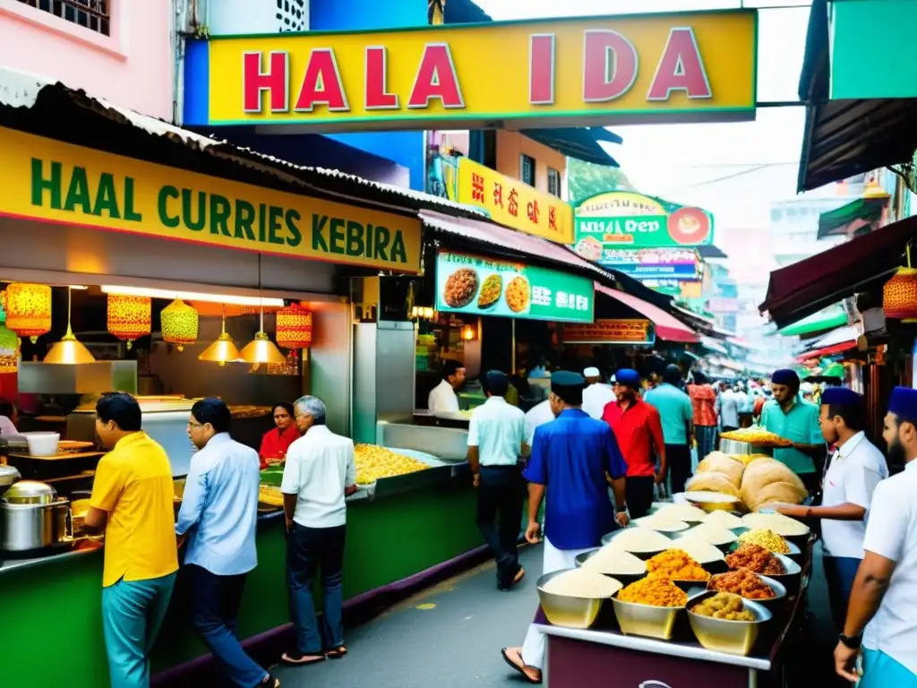 Vibrante Little India de Kuala Lumpur, con variada oferta de comida Halal