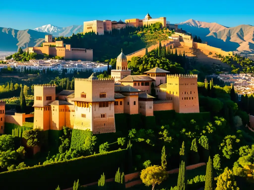 Vista aérea de la Alhambra en Granada, España