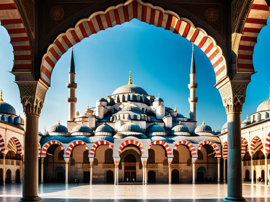 Vista impresionante de la Mezquita de Suleymaniye en Estambul, con influencia cultural Selyúcidas mundo islámico