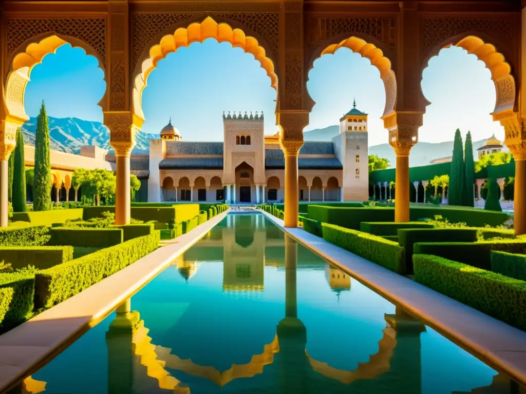 Vista impresionante de la Alhambra en Granada, España