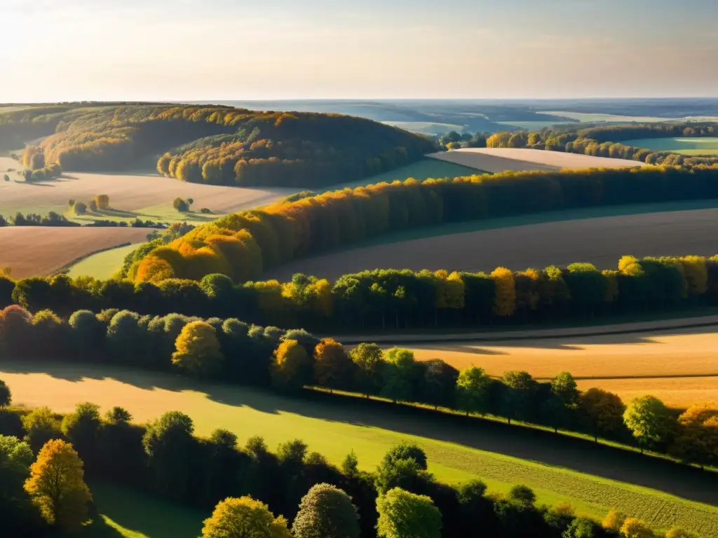 Vista panorámica detallada de la Batalla de Tours en otoño, con soldados, caballos y armas, capturando la tensa atmósfera histórica