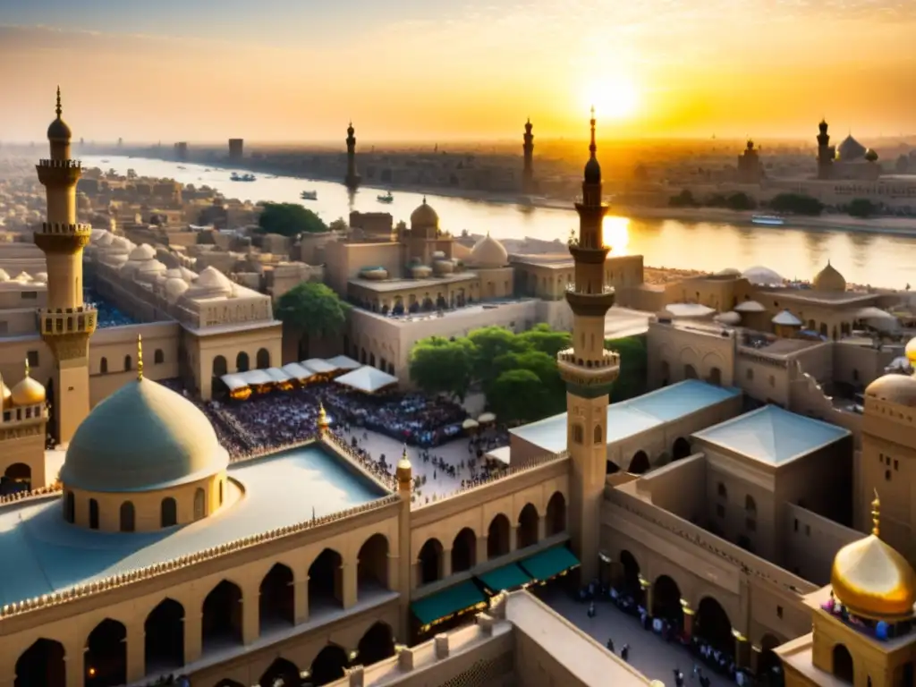 Vista panorámica de El Cairo durante la dinastía Fatimí, resaltando el rol de Egipto durante las cruzadas